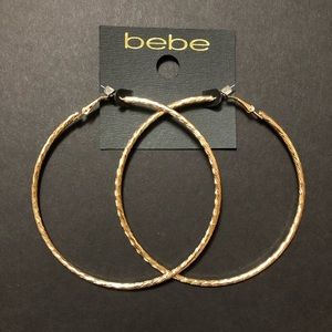 Textured Hoop Earrings in Gold